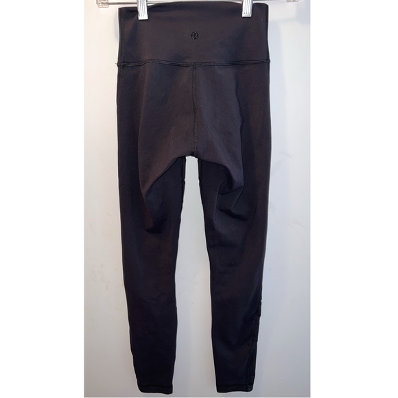 Lululemon Athletica Black HR Full Length leggings Mesh Tech size 4 - Picture 3 of 6